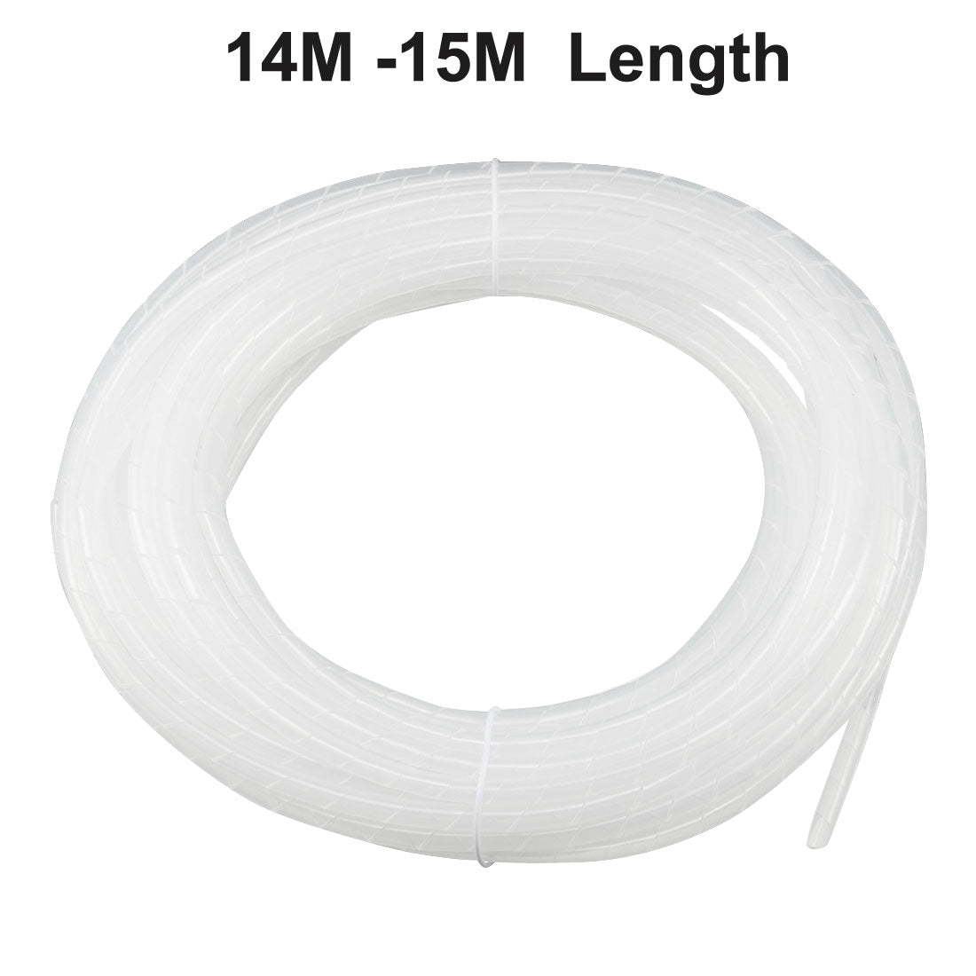 uxcell Uxcell 6mm Flexible Spiral Tube Cable Wire Wrap Computer Manage Cord Transparent 14-15M