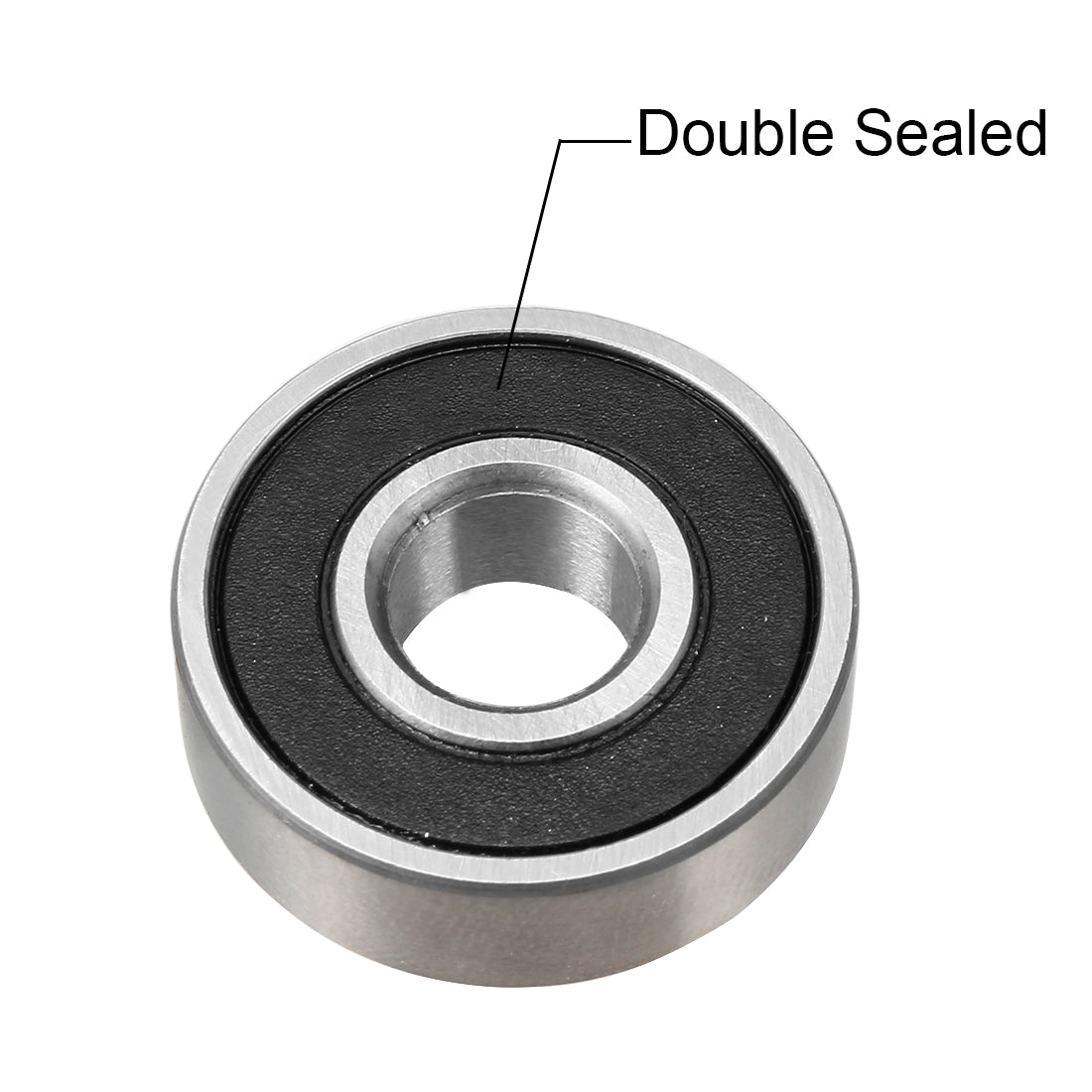 uxcell Uxcell Deep Groove Ball Bearings  Metric Double Sealed Chrome Steel ABEC1 Z2