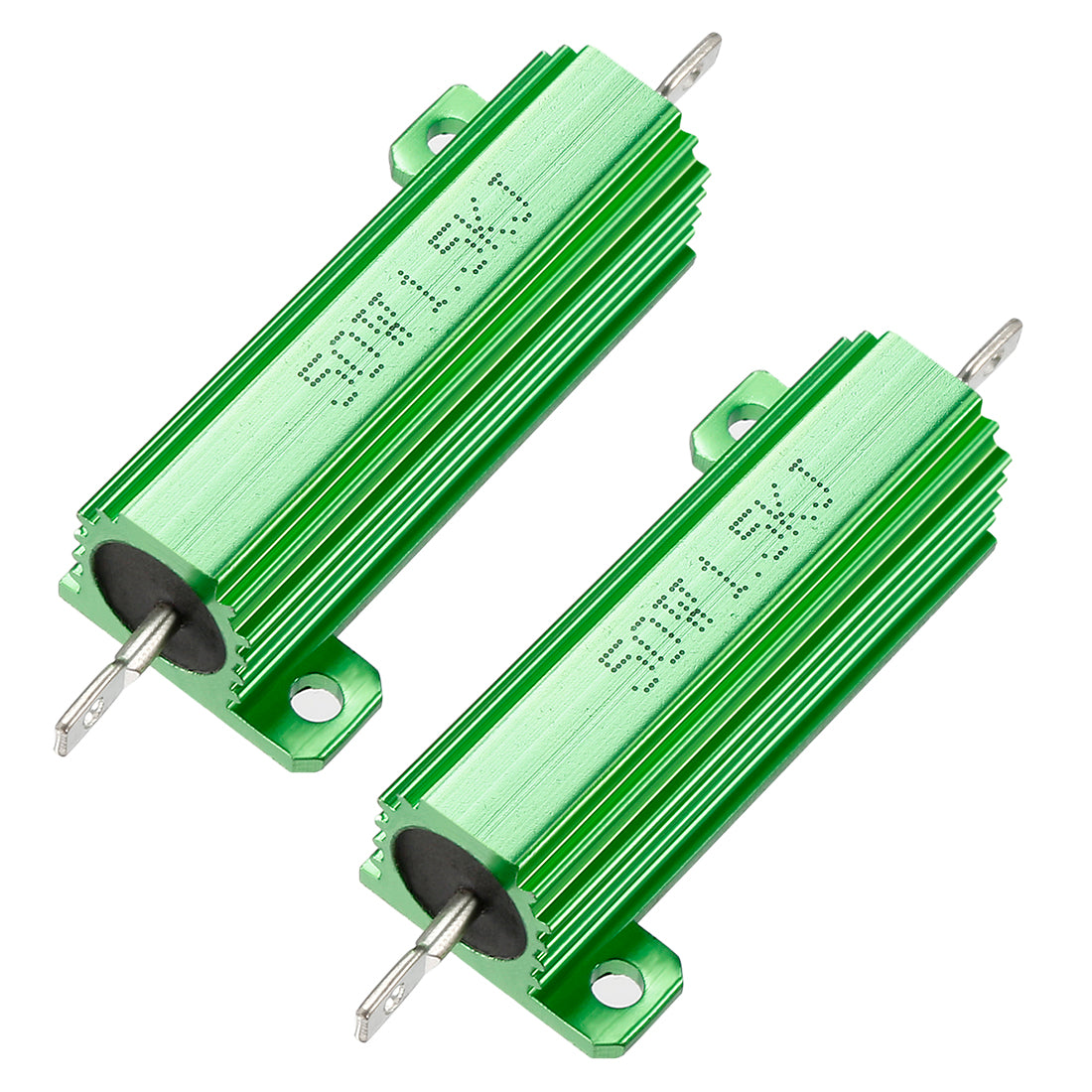 uxcell Uxcell 50W 1.5k Ohm 5% Aluminum Housing Resistor Screw  Chassis Mounted Aluminum Case Wirewound Resistor Load Resistors Green 2 pcs