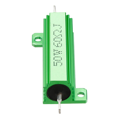 Harfington Uxcell 50W 60 Ohm 5% Aluminum Housing Resistor Screw  Chassis Mounted Aluminum Case Wirewound Resistor Load Resistors Green 2 pcs