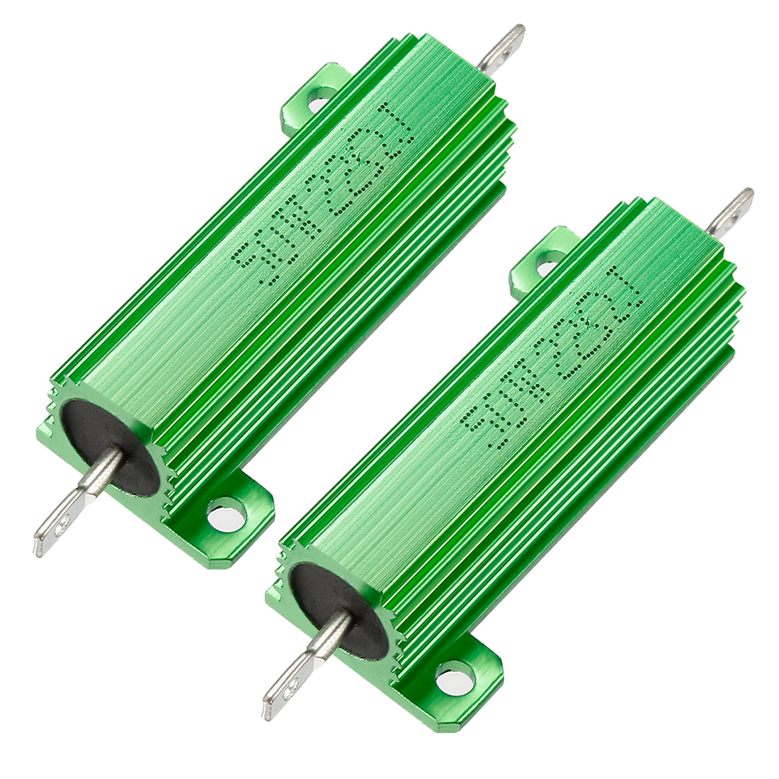 uxcell Uxcell 50W 22 Ohm 5% Aluminum Housing Resistor Screw  Chassis Mounted Aluminum Case Wirewound Resistor Load Resistors Green 2 pcs