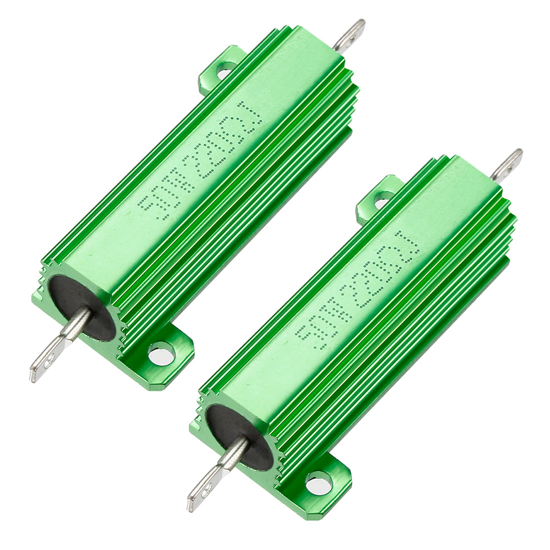 uxcell Uxcell 50W 220 Ohm 5% Aluminum Housing Resistor Screw  Chassis Mounted Aluminum Case Wirewound Resistor Load Resistors Green 2 pcs