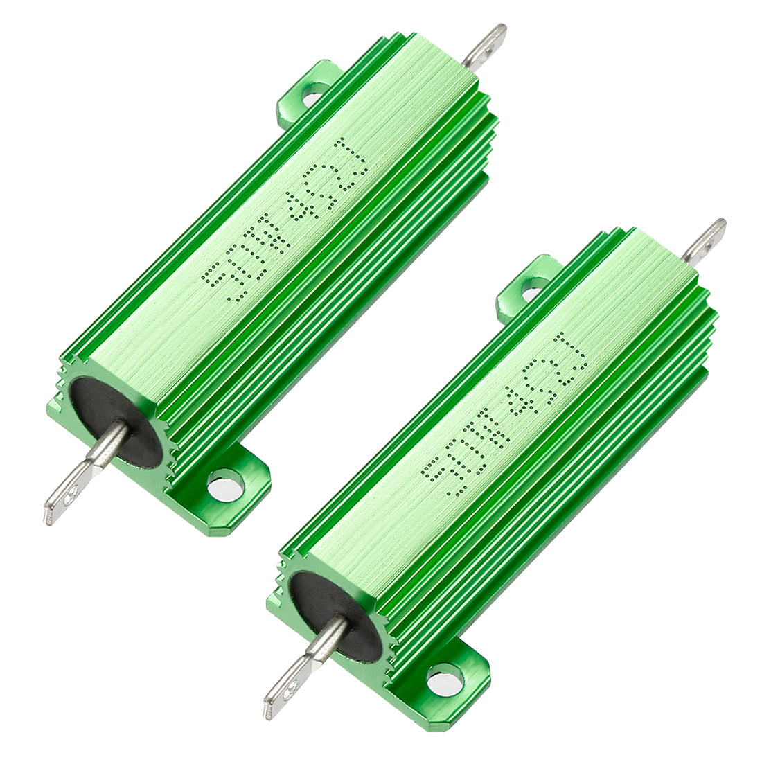 uxcell Uxcell 50W 4 Ohm 5% Aluminum Housing Resistor Screw  Chassis Mounted Aluminum Case Wirewound Resistor Load Resistors Green 2 pcs