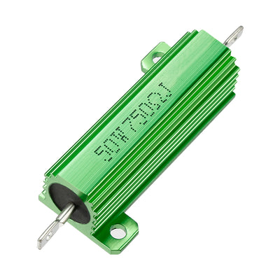 Harfington Uxcell 50W 750 Ohm 5% Aluminum Housing Resistor Screw  Chassis Mounted Aluminum Case Wirewound Resistor Load Resistors Green 1 pcs