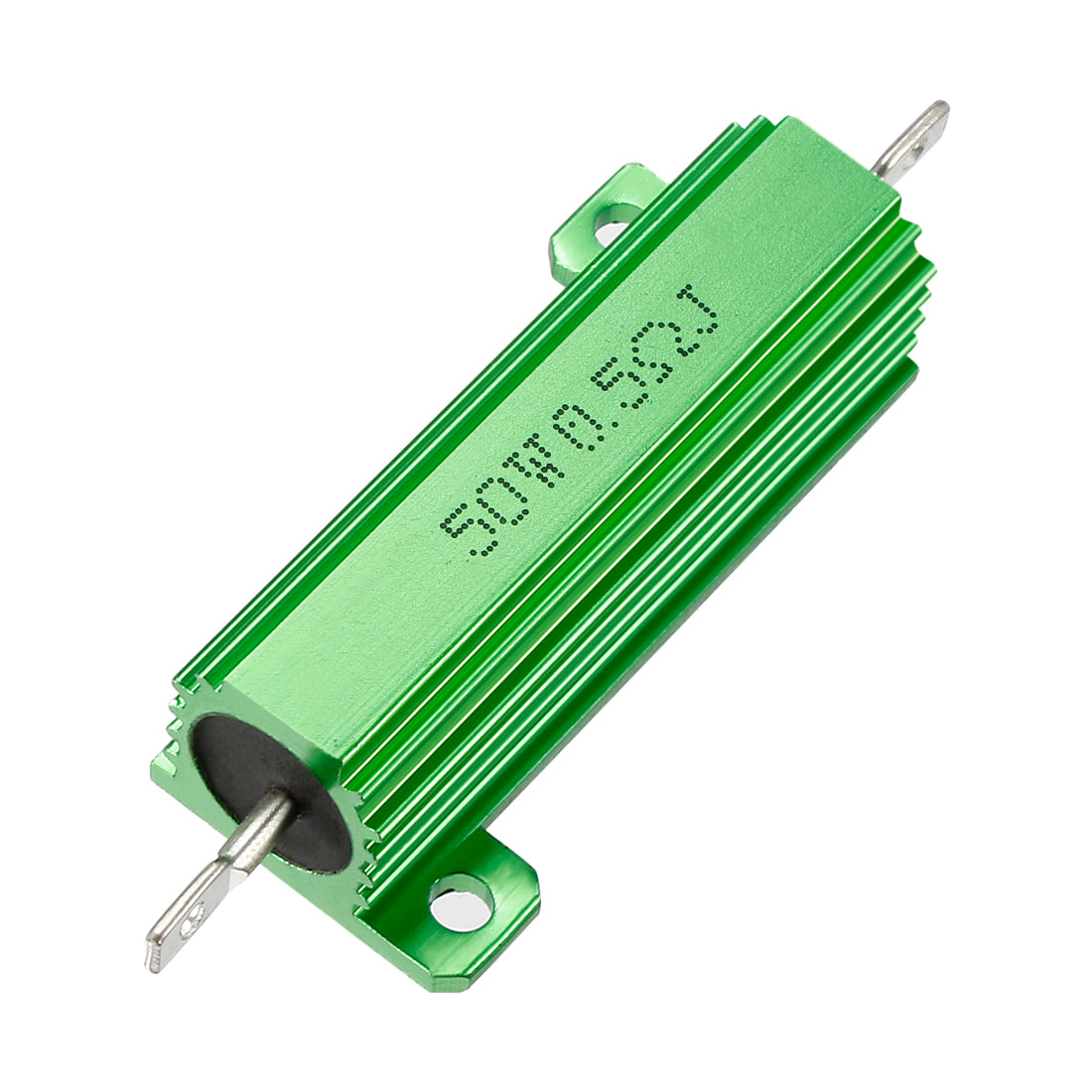 uxcell Uxcell 50W 0.5 Ohm 5% Aluminum Housing Resistor Screw  Chassis Mounted Aluminum Case Wirewound Resistor Load Resistors Green 1 pcs