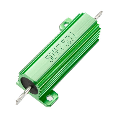 Harfington Uxcell 50W 7.5 Ohm 5% Aluminum Housing Resistor Screw  Chassis Mounted Aluminum Case Wirewound Resistor Load Resistors Green 1 pcs