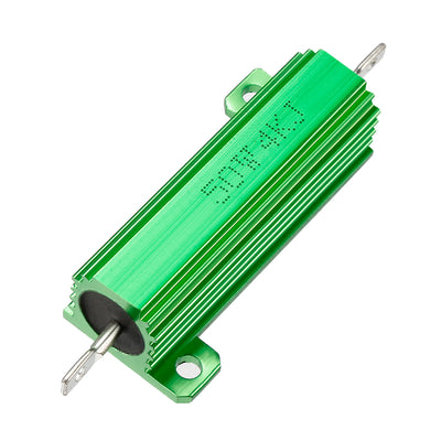 Harfington Uxcell 50W 4k Ohm 5% Aluminum Housing Resistor Screw  Chassis Mounted Aluminum Case Wirewound Resistor Load Resistors Green 1 pcs