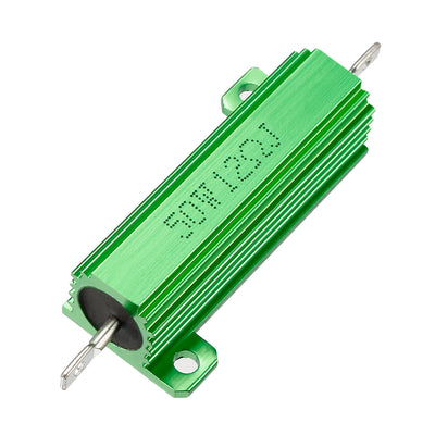 Harfington Uxcell 50W 12 Ohm 5% Aluminum Housing Resistor Screw  Chassis Mounted Aluminum Case Wirewound Resistor Load Resistors Green 1 pcs