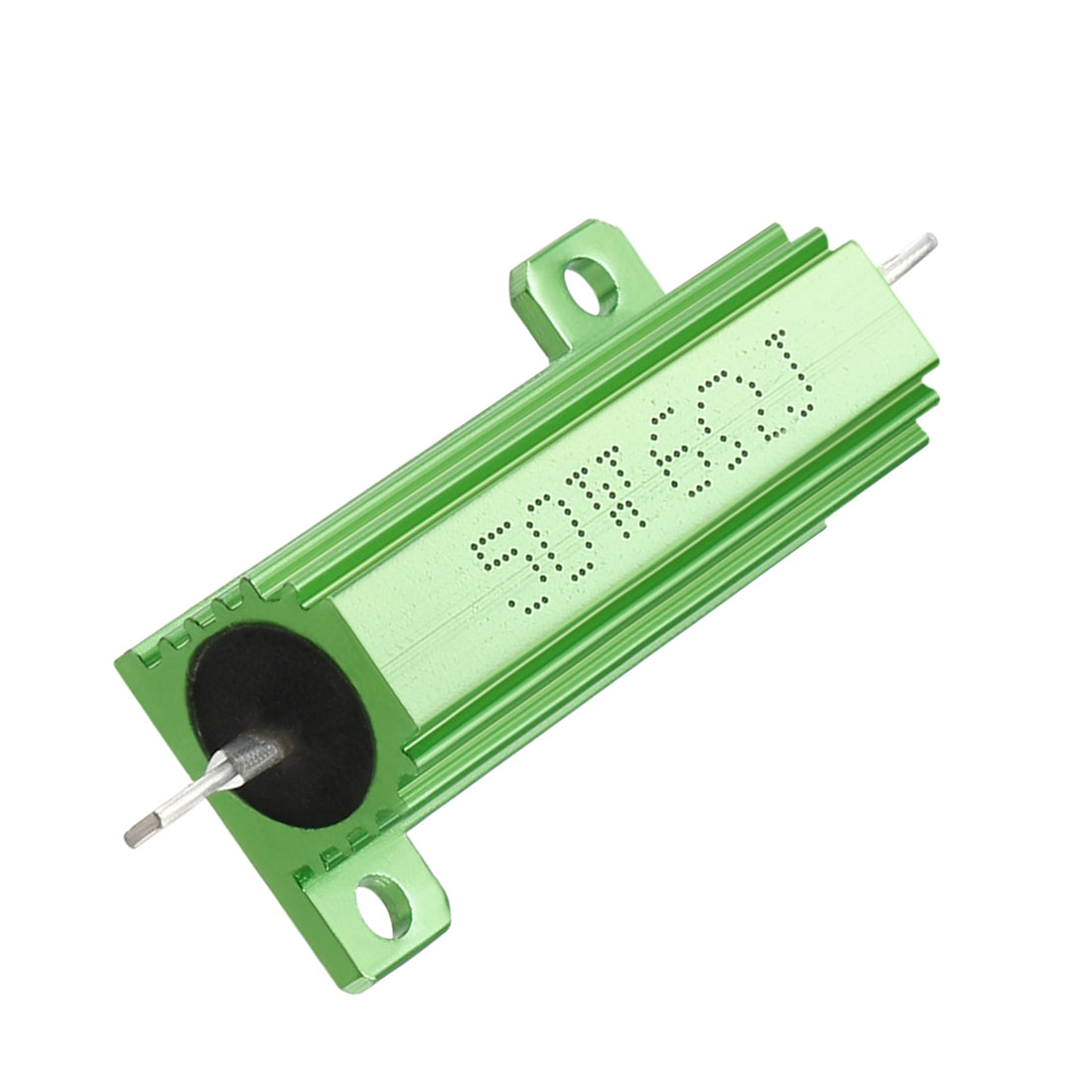 uxcell Uxcell 50W 6 Ohm 5% Aluminum Housing Resistor Screw  Chassis Mounted Aluminum Case Wirewound Resistor Load Resistors Green 1 pcs