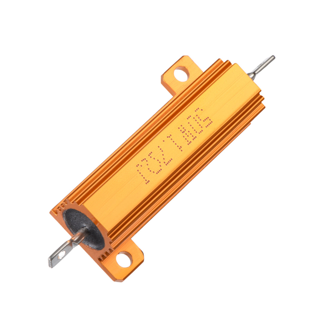 uxcell Uxcell 50W 1.7 Ohm 5% Aluminum Housing Resistor Screw  Chassis Mounted Aluminum Case Wirewound Resistor Load Resistors Gold Tone 1pcs