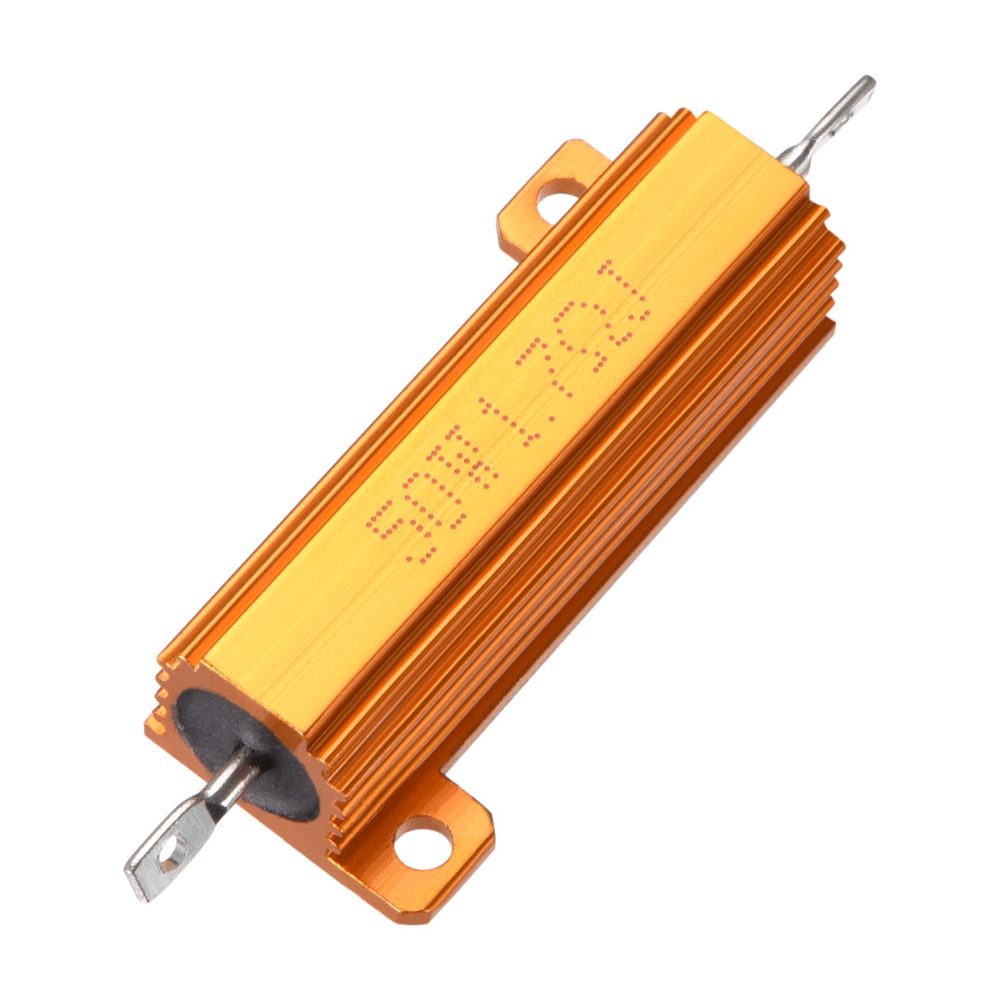 uxcell Uxcell 50W 1.7 Ohm 5% Aluminum Housing Resistor Screw  Chassis Mounted Aluminum Case Wirewound Resistor Load Resistors Gold Tone 1pcs