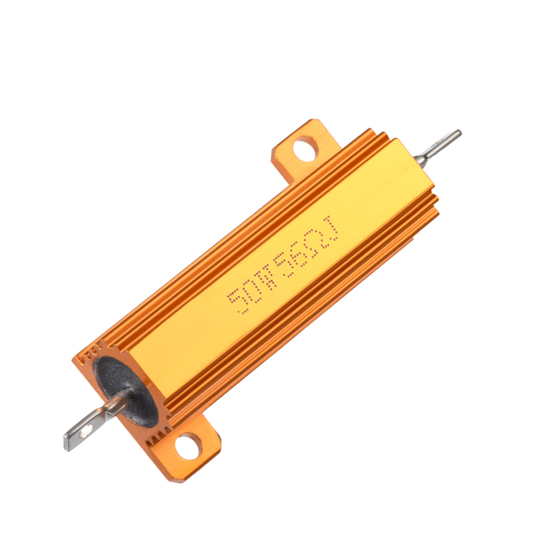 uxcell Uxcell 50W 56 Ohm 5% Aluminum Housing Resistor Screw  Chassis Mounted Aluminum Case Wirewound Resistor Load Resistors Gold Tone 1pcs