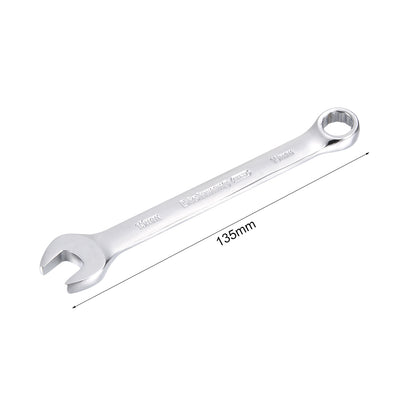 Harfington Uxcell Metric 10mm 12-Point Box Open End Combination Wrench Chrome Finish, Cr-V