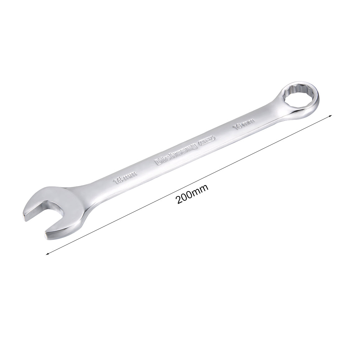 uxcell Uxcell Metric 12-Point Box Open End Combination Wrench Electrophoresis Coating, Cr-V