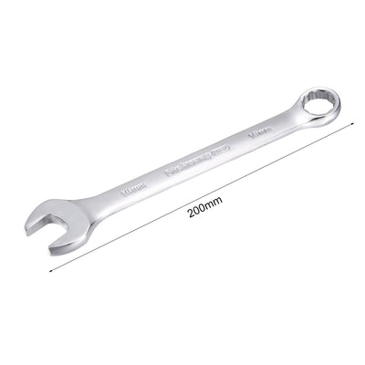 Harfington Uxcell Metric 12-Point Box Open End Combination Wrench Electrophoresis Coating, Cr-V