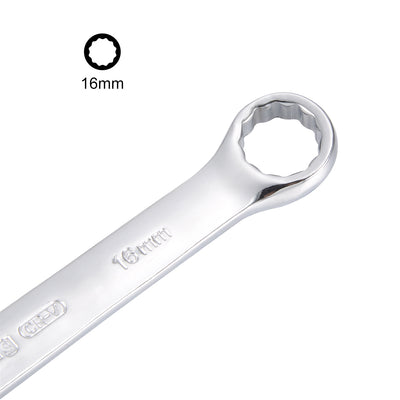 Harfington Uxcell Metric 12-Point Box Open End Combination Wrench Electrophoresis Coating, Cr-V