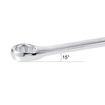 Harfington Uxcell Metric 12-Point Box Open End Combination Wrench Electrophoresis Coating, Cr-V