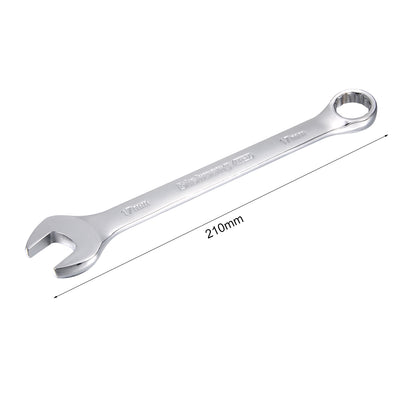 Harfington Uxcell Metric 12-Point Box Open End Combination Wrench Electrophoresis Coating, Cr-V