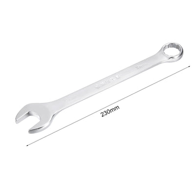 Harfington Uxcell Metric 12-Point Box Open End Combination Wrench Electrophoresis Coating, Cr-V