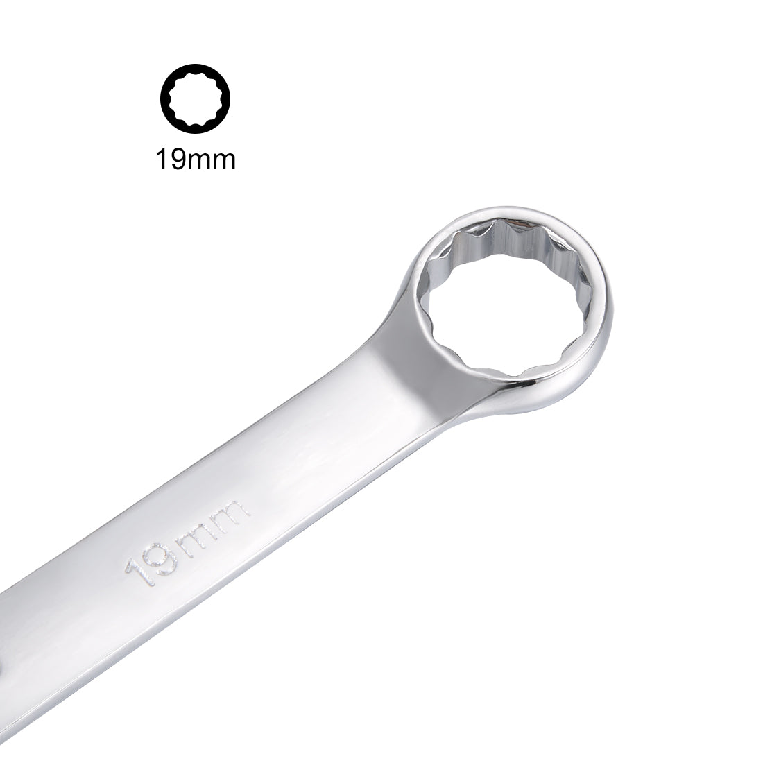 uxcell Uxcell Metric 12-Point Box Open End Combination Wrench Electrophoresis Coating, Cr-V