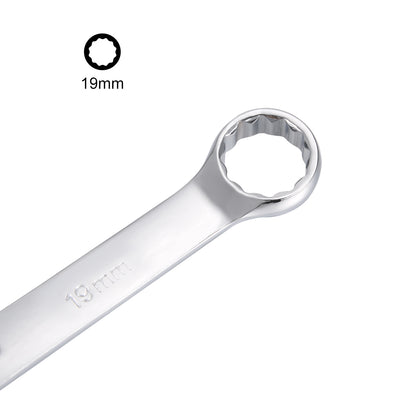 Harfington Uxcell Metric 12-Point Box Open End Combination Wrench Electrophoresis Coating, Cr-V