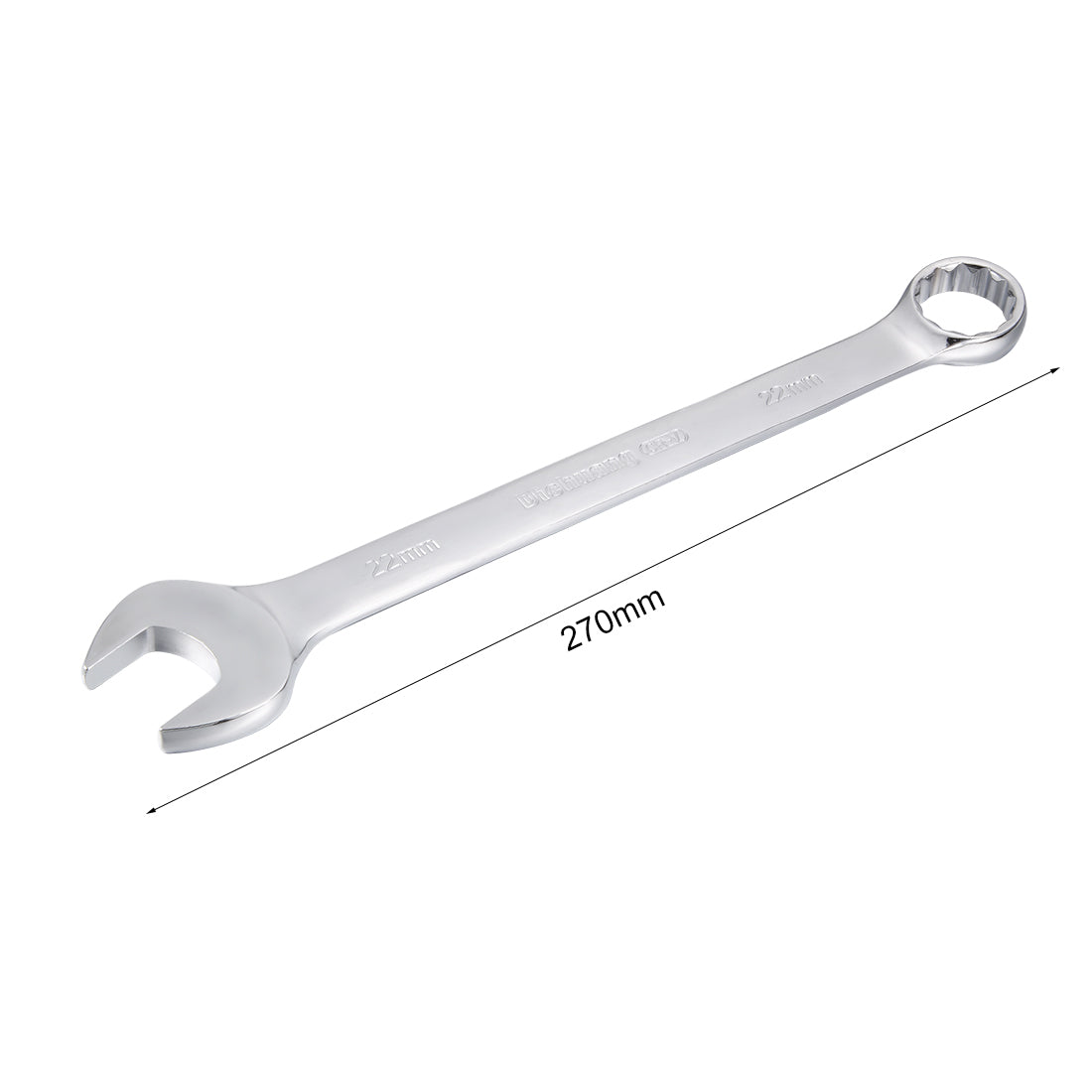 uxcell Uxcell Metric 12-Point Box Open End Combination Wrench Electrophoresis Coating, Cr-V