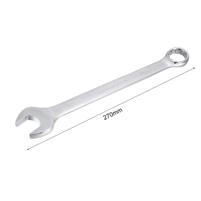 Harfington Uxcell Metric 12-Point Box Open End Combination Wrench Electrophoresis Coating, Cr-V