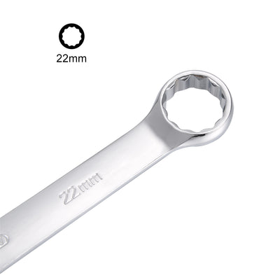 Harfington Uxcell Metric 12-Point Box Open End Combination Wrench Electrophoresis Coating, Cr-V