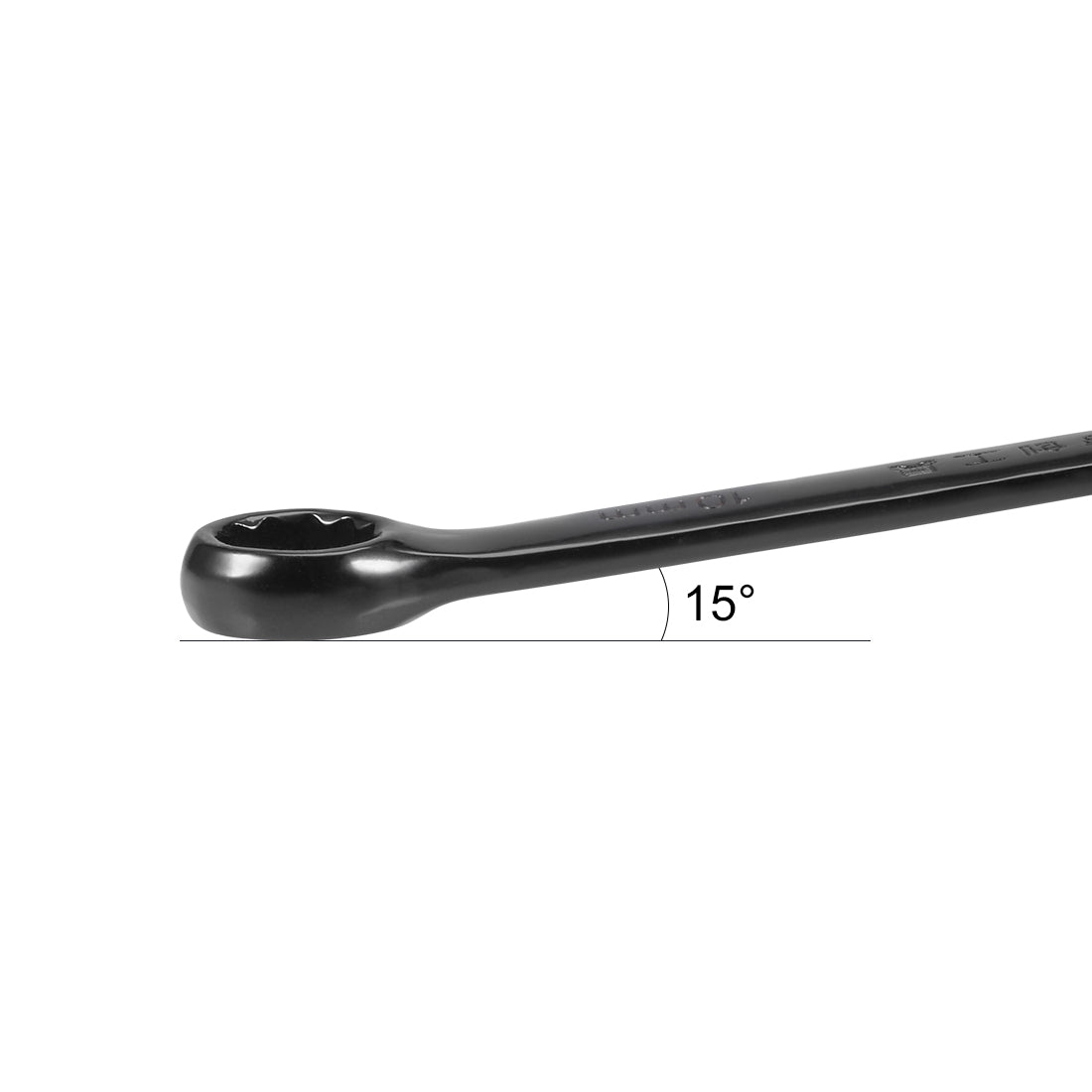 uxcell Uxcell Metric 10mm 12-Point Box Open End Combination Wrench Black Electrophoresis Coating, Cr-V