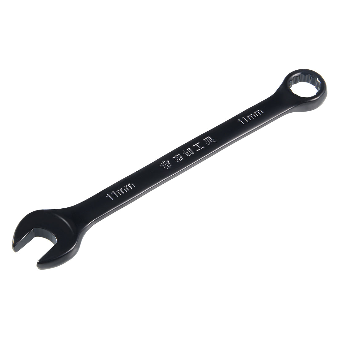 uxcell Uxcell Metric 11mm 12-Point Box Open End Combination Wrench Black Electrophoresis Coating, Cr-V