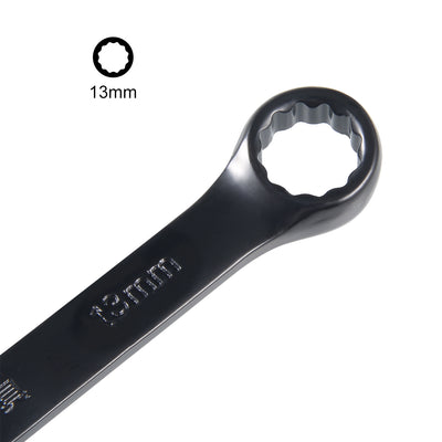 Harfington Uxcell Metric 13mm 12-Point Box Open End Combination Wrench 	Black Electrophoresis Coating, Cr-V