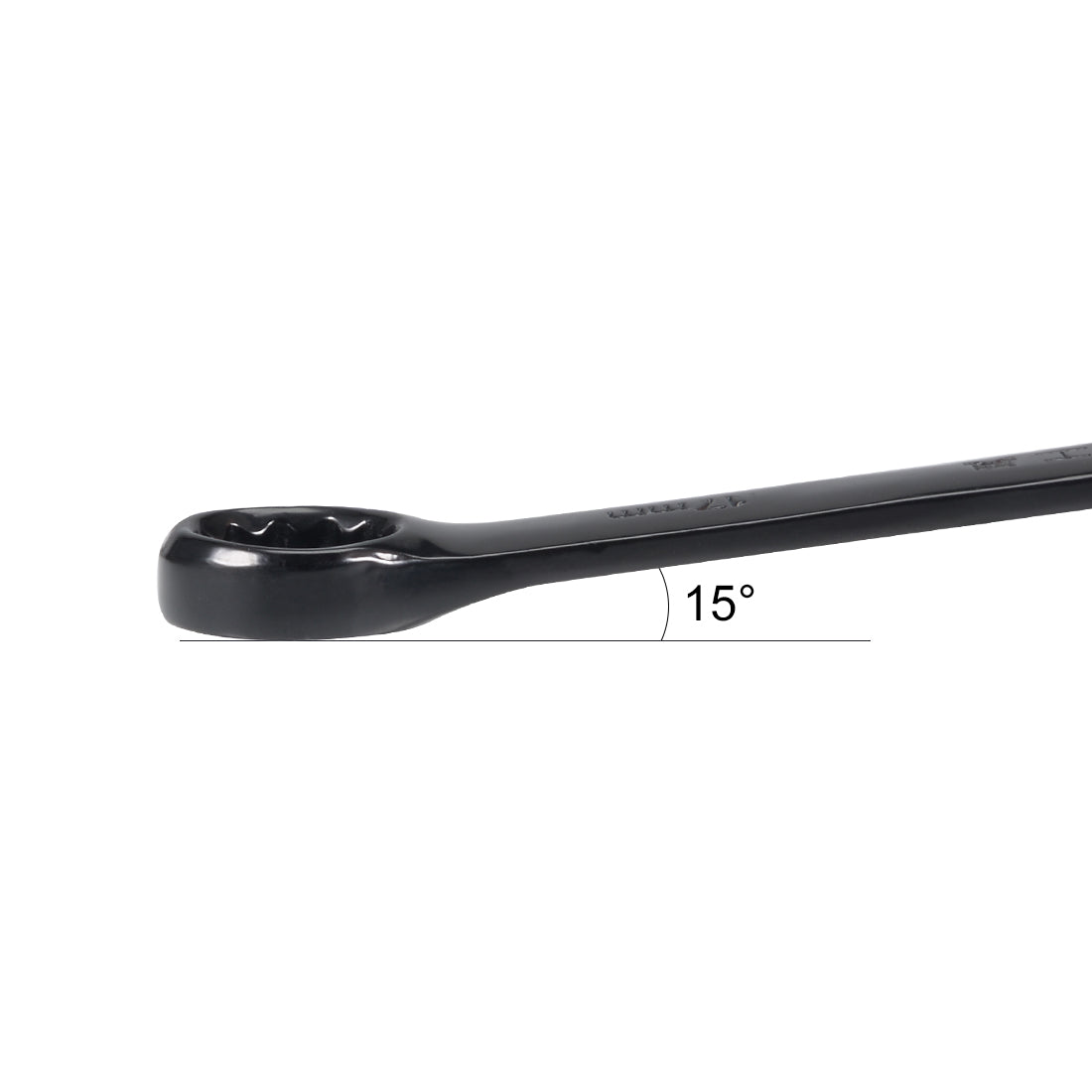 uxcell Uxcell Metric 12-Point Box Open End Combination Wrench Electrophoresis Coating, Cr-V