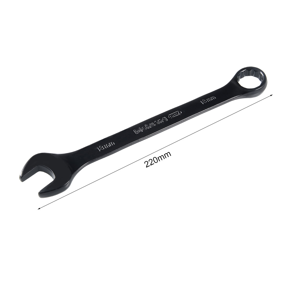 uxcell Uxcell Metric 12-Point Box Open End Combination Wrench Electrophoresis Coating, Cr-V