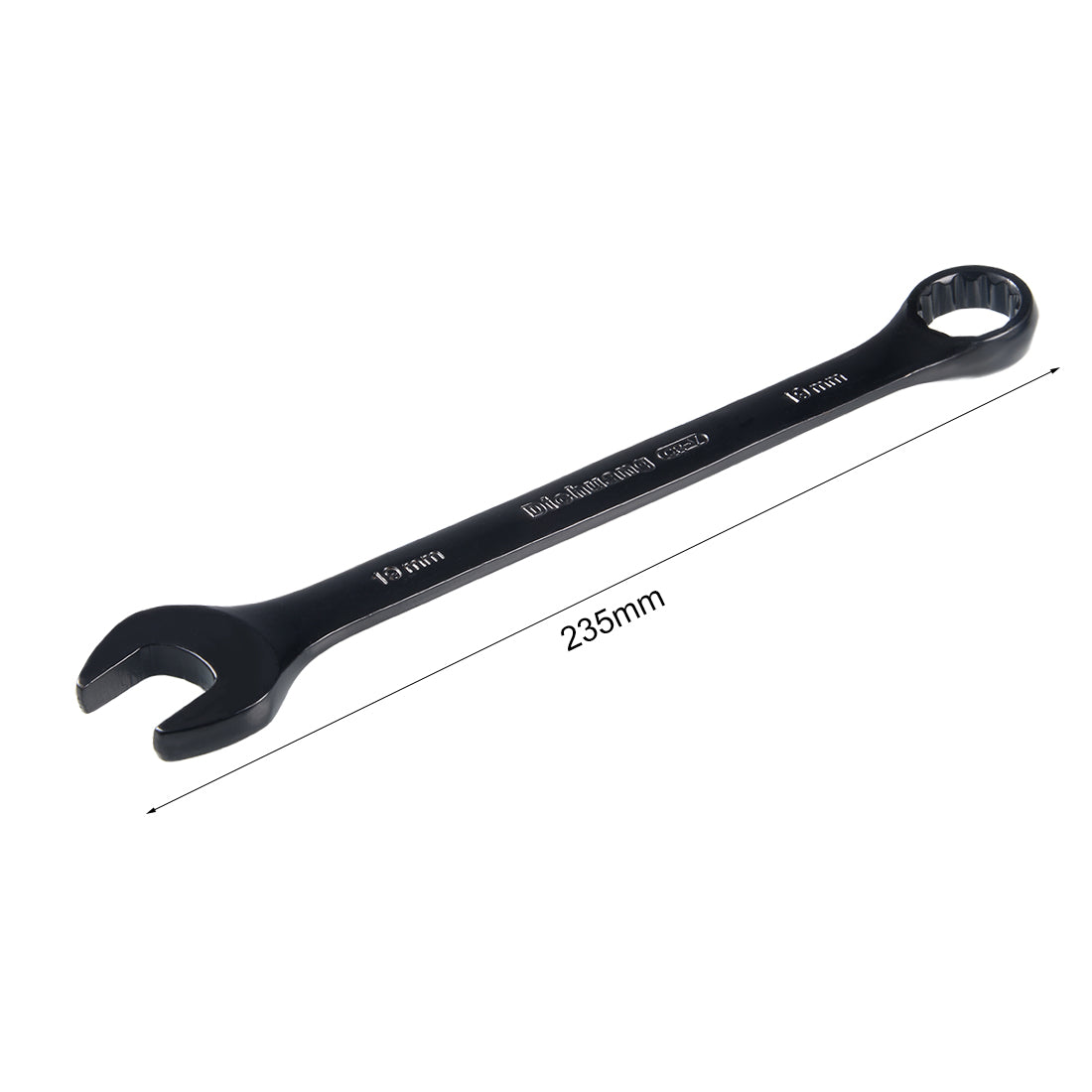 uxcell Uxcell Metric 12-Point Box Open End Combination Wrench Electrophoresis Coating, Cr-V