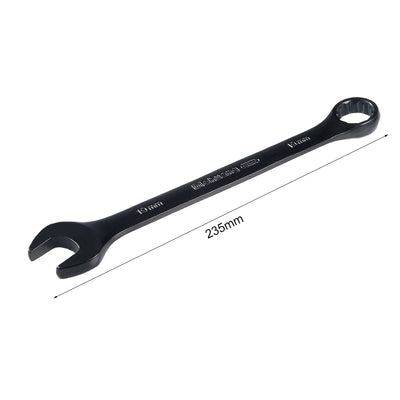 Harfington Uxcell Metric 12-Point Box Open End Combination Wrench Electrophoresis Coating, Cr-V