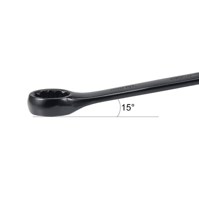 Harfington Uxcell Metric 12-Point Box Open End Combination Wrench Electrophoresis Coating, Cr-V