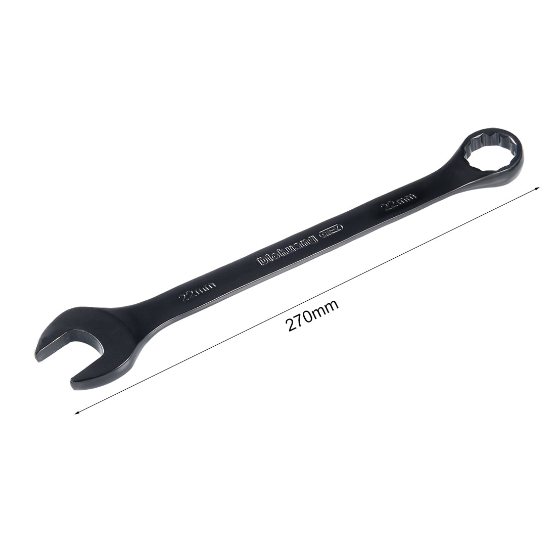 uxcell Uxcell Metric 12-Point Box Open End Combination Wrench Electrophoresis Coating, Cr-V