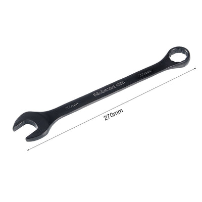 Harfington Uxcell Metric 12-Point Box Open End Combination Wrench Electrophoresis Coating, Cr-V