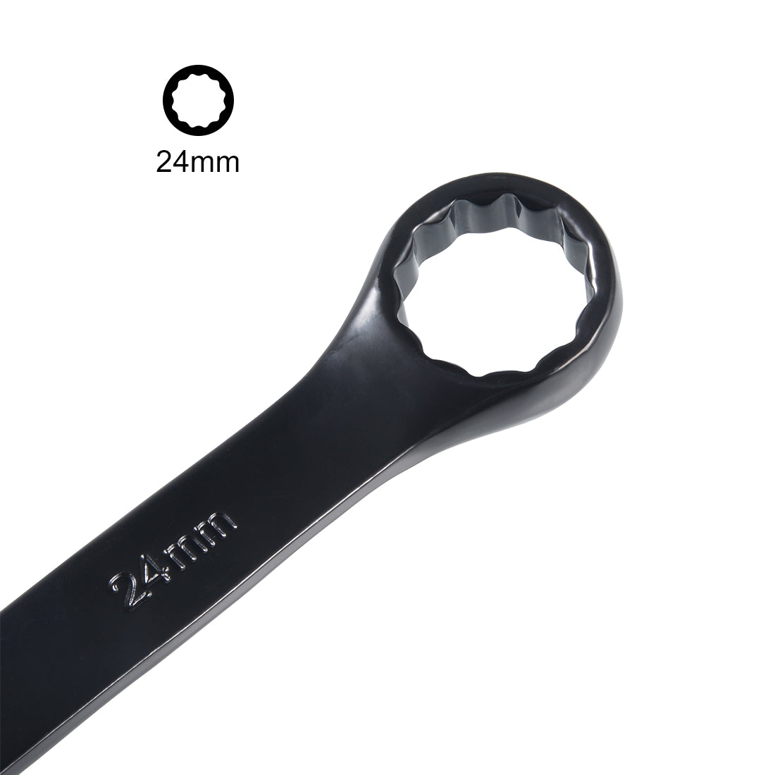 uxcell Uxcell Metric 12-Point Box Open End Combination Wrench Electrophoresis Coating, Cr-V