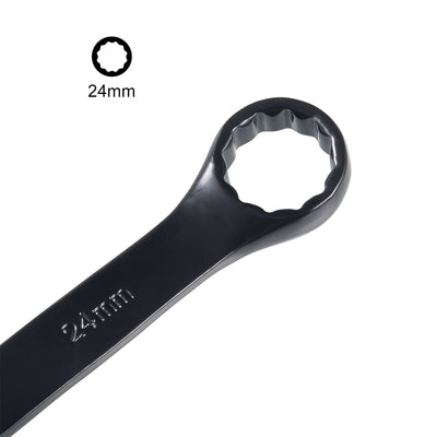 Harfington Uxcell Metric 12-Point Box Open End Combination Wrench Electrophoresis Coating, Cr-V