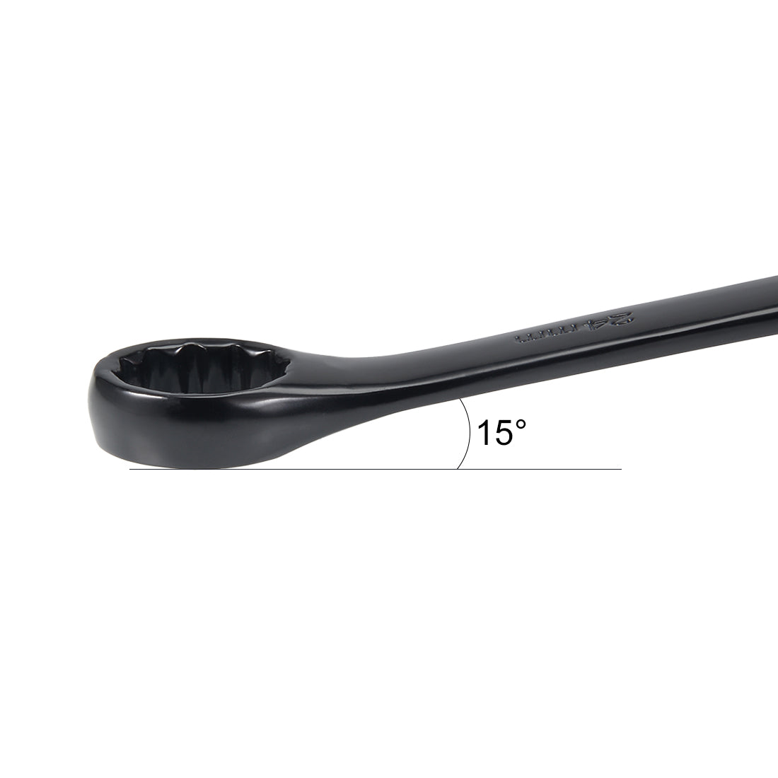 uxcell Uxcell Metric 12-Point Box Open End Combination Wrench Electrophoresis Coating, Cr-V