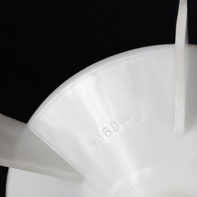 Harfington Uxcell 1Pcs 215*43mm Round Shaft Replacement White Plastic 6 Impeller Motor Fan Vane