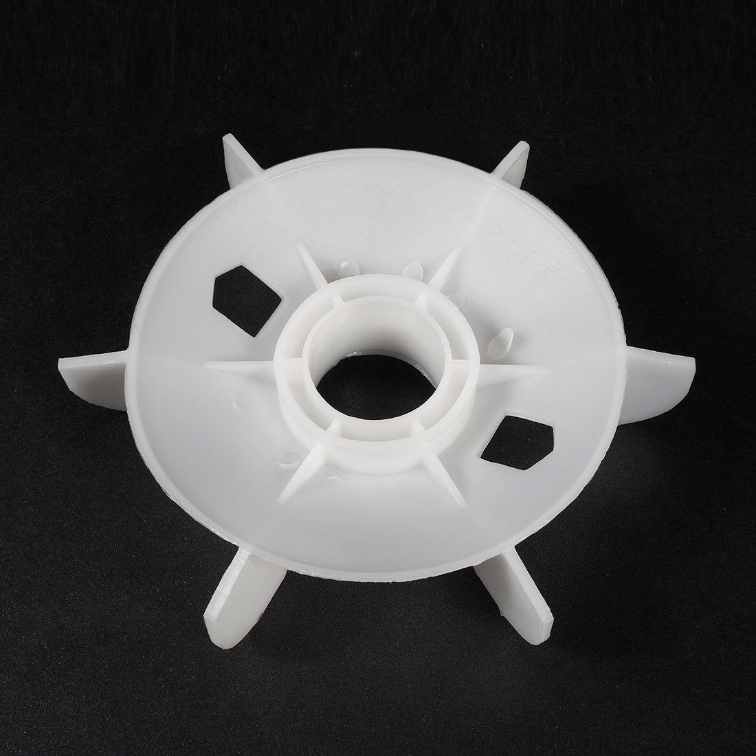 uxcell Uxcell 1Pcs 180*38mm D Shaft Replacement White Plastic 6 Impeller Motor Fan Vane