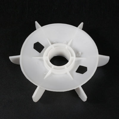 Harfington Uxcell 1Pcs 180*38mm D Shaft Replacement White Plastic 6 Impeller Motor Fan Vane