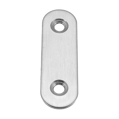 Harfington Uxcell Flat Stainless Steel Repair Mending Fixing Plate Brackets,50mmx16mm,10pcs