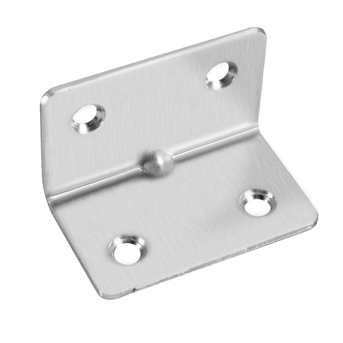 uxcell Uxcell Corner Brace Angle Bracket Fastener L Shape 31mmx31mmx50mm,Stainless Steel,Round End 2pcs