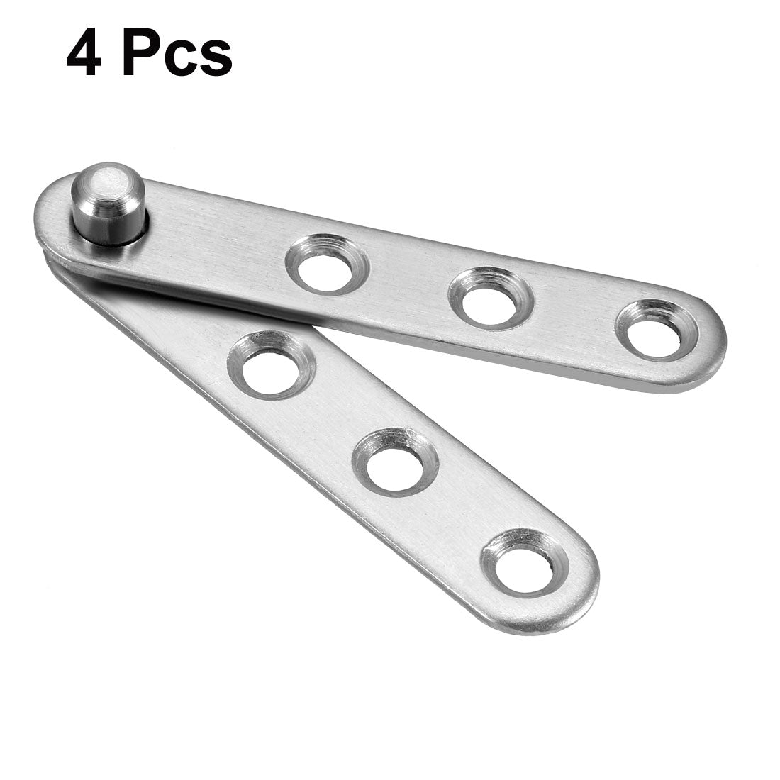 uxcell Uxcell Door Pivot Hinge, 58mmx11mmx9mm Stainless Steel 360 Degree Rotating 4pcs