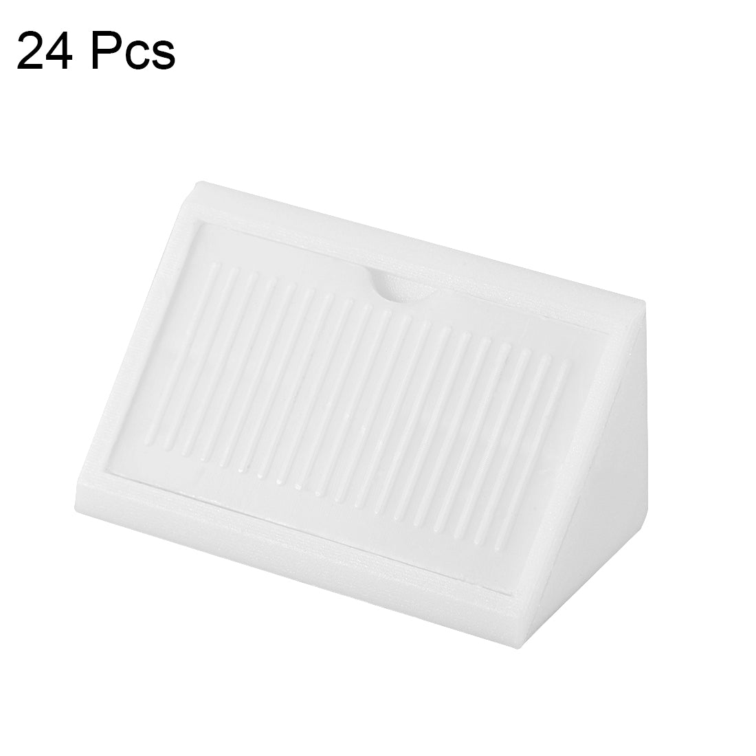 uxcell Uxcell Shelf Door 42mmx20mmx20mm 4 Holes Plastic Corner Braces Angle Brackets White 24 Pcs