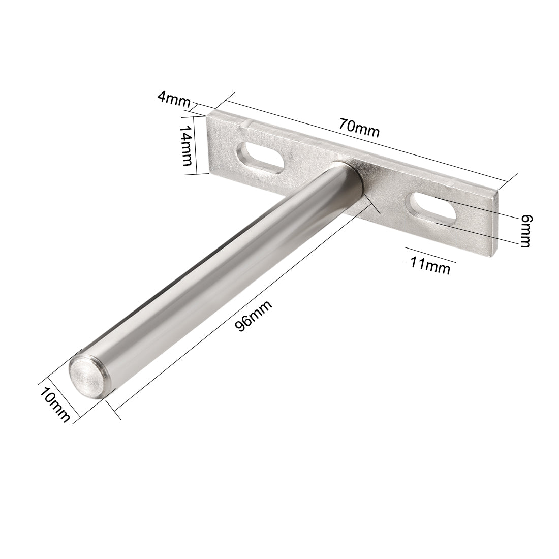 uxcell Uxcell Invisible Floating Shelf Brackets, 4" (100mm), Hidden Blind Supports for Concealed Shelves, Pack of 4