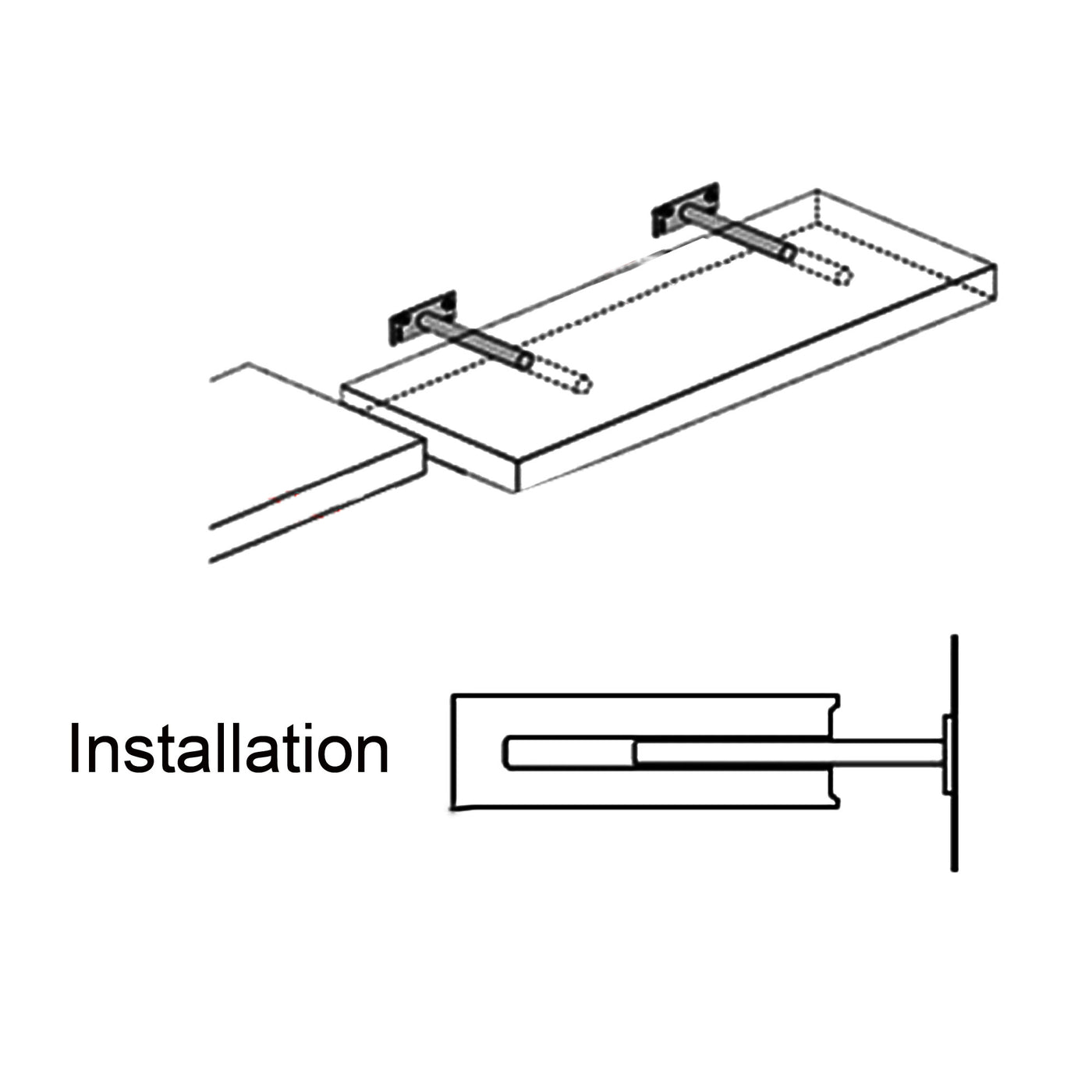 uxcell Uxcell Invisible Floating Shelf Brackets, 4" (100mm), Hidden Blind Supports for Concealed Shelves, Pack of 4